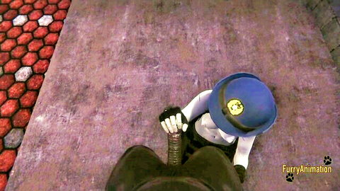Judy Hopps furry hentai handjob POV on elephant cock creampie