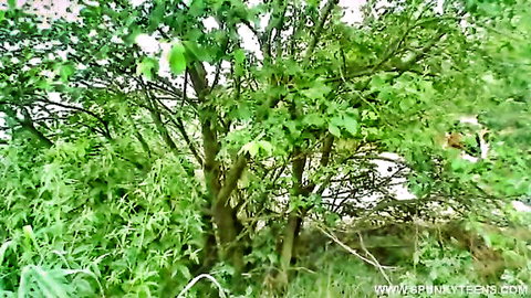 Katerina outdoor passionate sex by river ends in facial cumshot