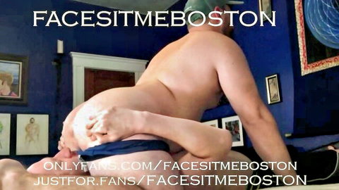 Facesitmeboston's muscular ass wiggles with cum, ready for fart avalanche facesit