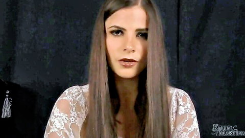 Miss Kelle Martina in seductive white lace dress, CEI sweetness solo thumbnail