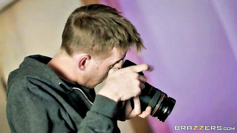 Brazzers scene: Photographer captures hot blonde Angel Wicky in steamy anal action