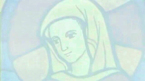 Ethereal anime-style veiled woman portrait evoking sister fantasy in shower sex scene