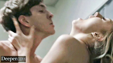 Alexa Grace in steamy seduction with tutor, intense neck grip passion