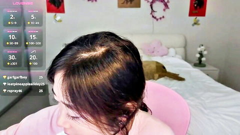 CozyKorean Asian camgirl topless toy and foot play on Chaturbate