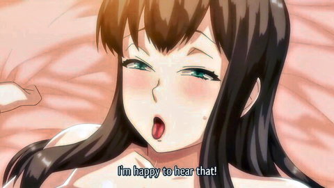 Ahegao anime MILF with tongue out in ecstasy during tutor sex