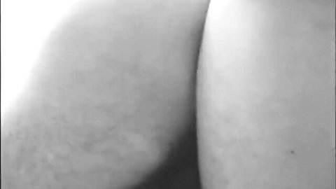 Close-up of massive pale buttocks, bareback dad action