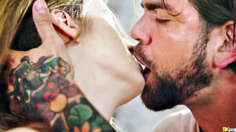 Zeynep Rossa passionately kissing Nick Ross in steamy scene