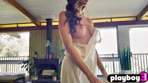 Beautiful MILF in lace lingerie showing perfect curves and big tits