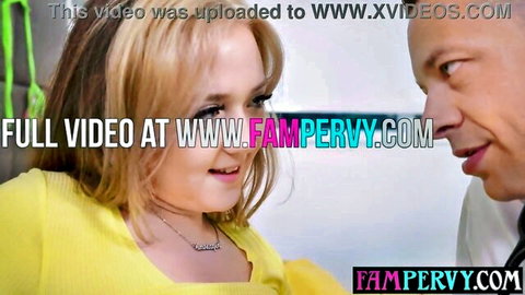 Overweight blonde teen stepdaughter seduces doctor stepdaddy in yellow top