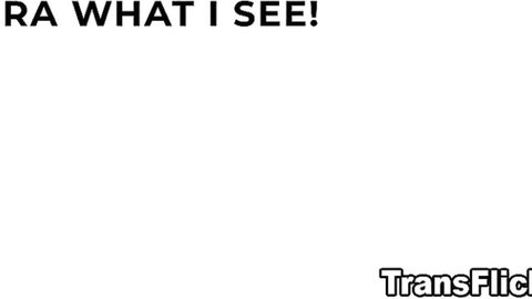 Text overlay reading 'LOOK at the IMAGE first! Describe what you actually SEE!' repeated with TransFlic watermark on black background