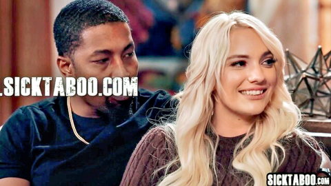 Blonde Kenna James with big tits in teasing threesome preview
