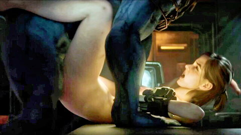 Ellie nude with super mutant Nightkin penetrating her in sci-fi sex scene