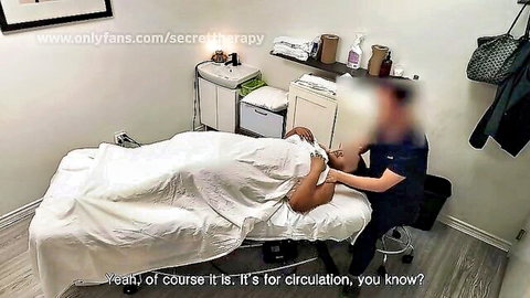 Thick black student receives exciting sensual body massage