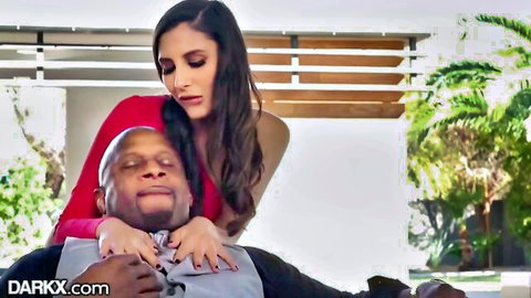 Gianna Dior embraces black stud in red top, teasing BBC action