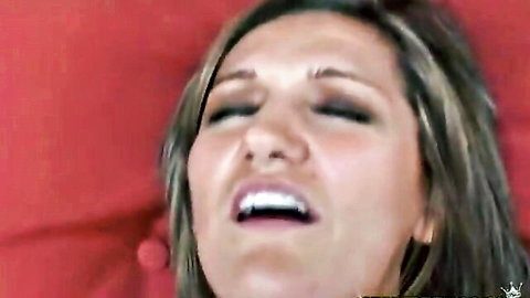 Blonde amateur woman in ecstasy during intense sex with partner