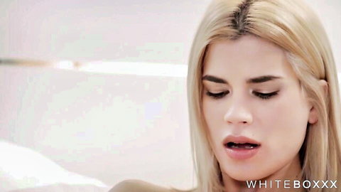 Ada Lapiedra's seductive blonde close-up in passionate scene