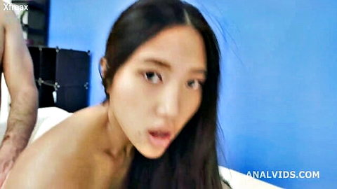 May Thai Asian beauty in intense 2on1 DP scene with ATM and gapes