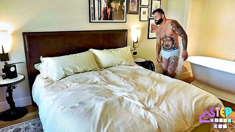 Krystal Davis shares bed with tattooed stepson on vacation, teasing in briefs