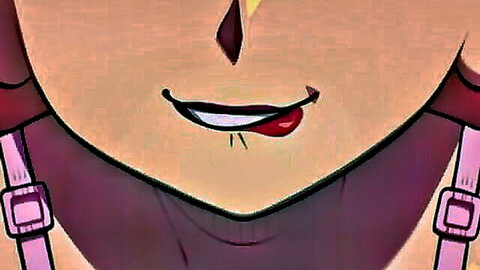 Komi Shuuko anime hentai close-up smiling with tongue out