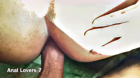 Intense anal fucking of girlfriend's perfect big ass close-up