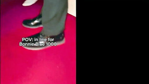 POV in line for Bonnie Blue's 1000 penises gangbang adventure