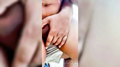 Boyfriend fingers wet pussy outdoors on construction site