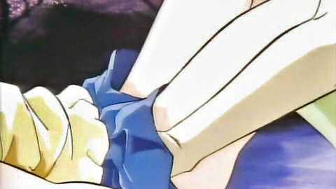 Anime lesbians scissoring wet pussies together in explicit tribbing action