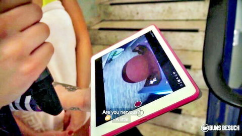 Lilli Vanilli teases wild German passion on tablet in steamy setup
