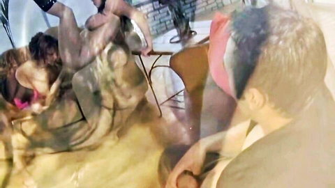 Angelica Sin & Cynthia Pendragon in steamy threesome sex scene