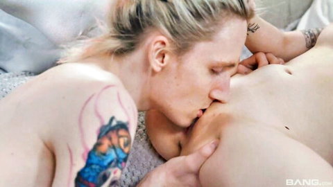 Rebecca Nikson receives passionate cunnilingus from her man