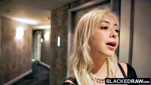 Chloe Temple voluptuous blonde in sexy black top, teasing