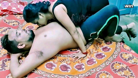 Desi Bhabhi with big tits and ass straddles Indian lover in hardcore cowgirl position