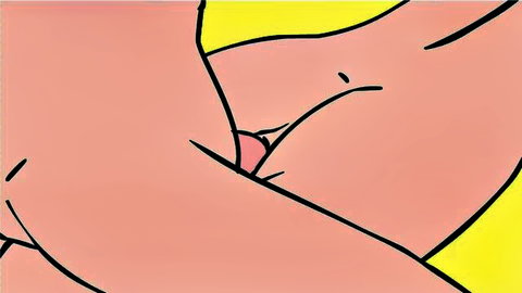 Ramona Flowers cartoon exposing pink pussy in yellow bikini