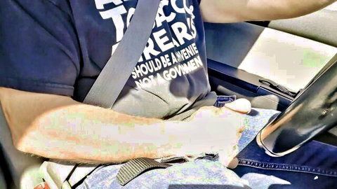 MarkinDaze solo masturbation in vehicle on commute home
