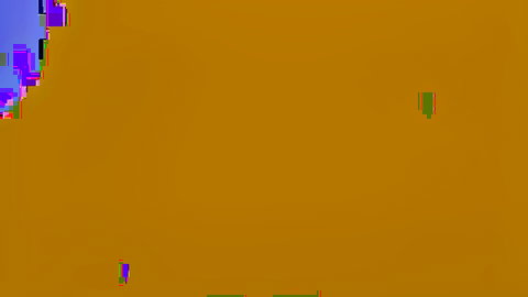 Abstract apartment incident scene with colorful blocks, adult teaser