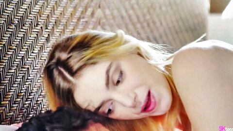 Paola Hard shares intimate nude moment with partner on bed, blonde beauty close-up