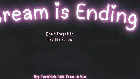 Amizukii camgirl neon promo: Cream is ending, like and follow for young skinny teen show