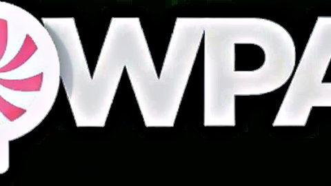 WPWP logo with pink swirls on black background