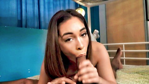 Brunette teen sucking dildo in big ass foursome preview