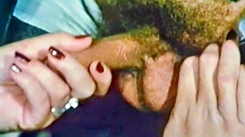 Angelina Brassini handjob close-up in 1978 German vintage porn