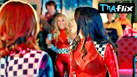 Meghan Heffern in revealing red racing suit underwear scene from Unreal
