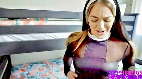 Blonde stepsister Kenzie caught sinning in sexy nun outfit, S11:E3