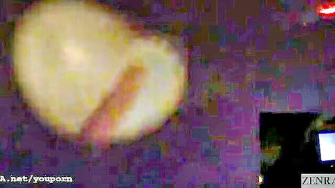 Blurry close-up of Japanese couple foreplay in love hotel
