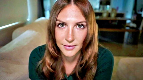 Tatum Christine as seductive sister in green top, incest fantasy thumbnail