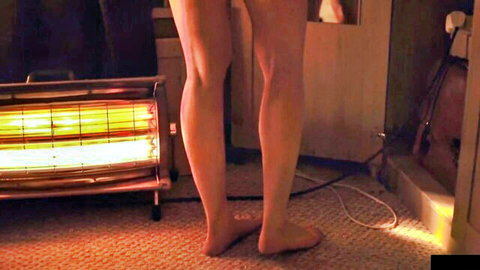 Scarlett Johansson nude standing from behind, bare legs and feet