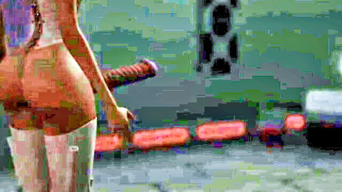 3DXPassion animated babe in doggystyle anal toy play