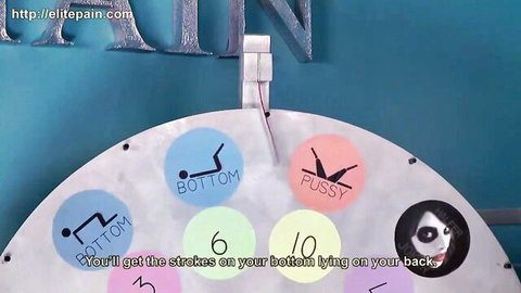 Adult spinner wheel game for bottom spanking and pussy teasing