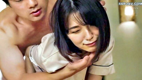 Sumire in passionate embrace and kiss with lover in JAV affair scene
