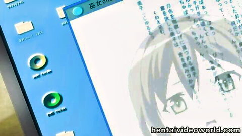 Cute anime girl in office hentai bang scene