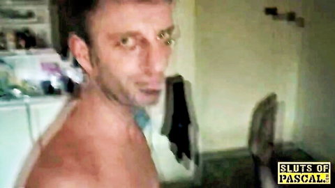 Stocki humiliated UK sub man shirtless and spanked hard in BDSM scene